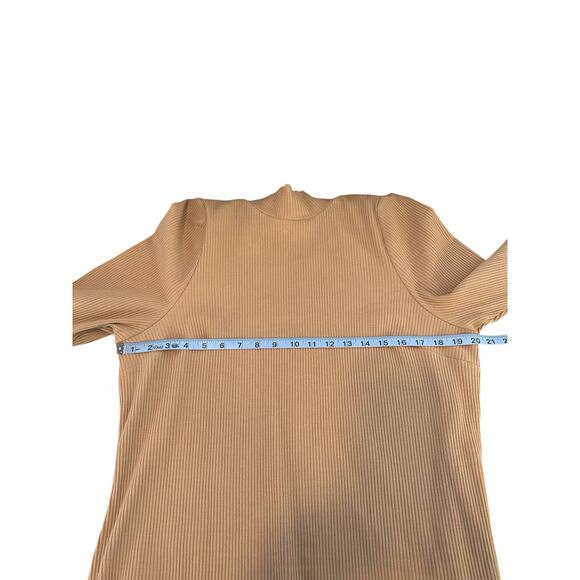 City Chic Plus Brown Basic Everyday Ribbed Long Sleeve Turtleneck Sweater 20 - Picture 8 of 10